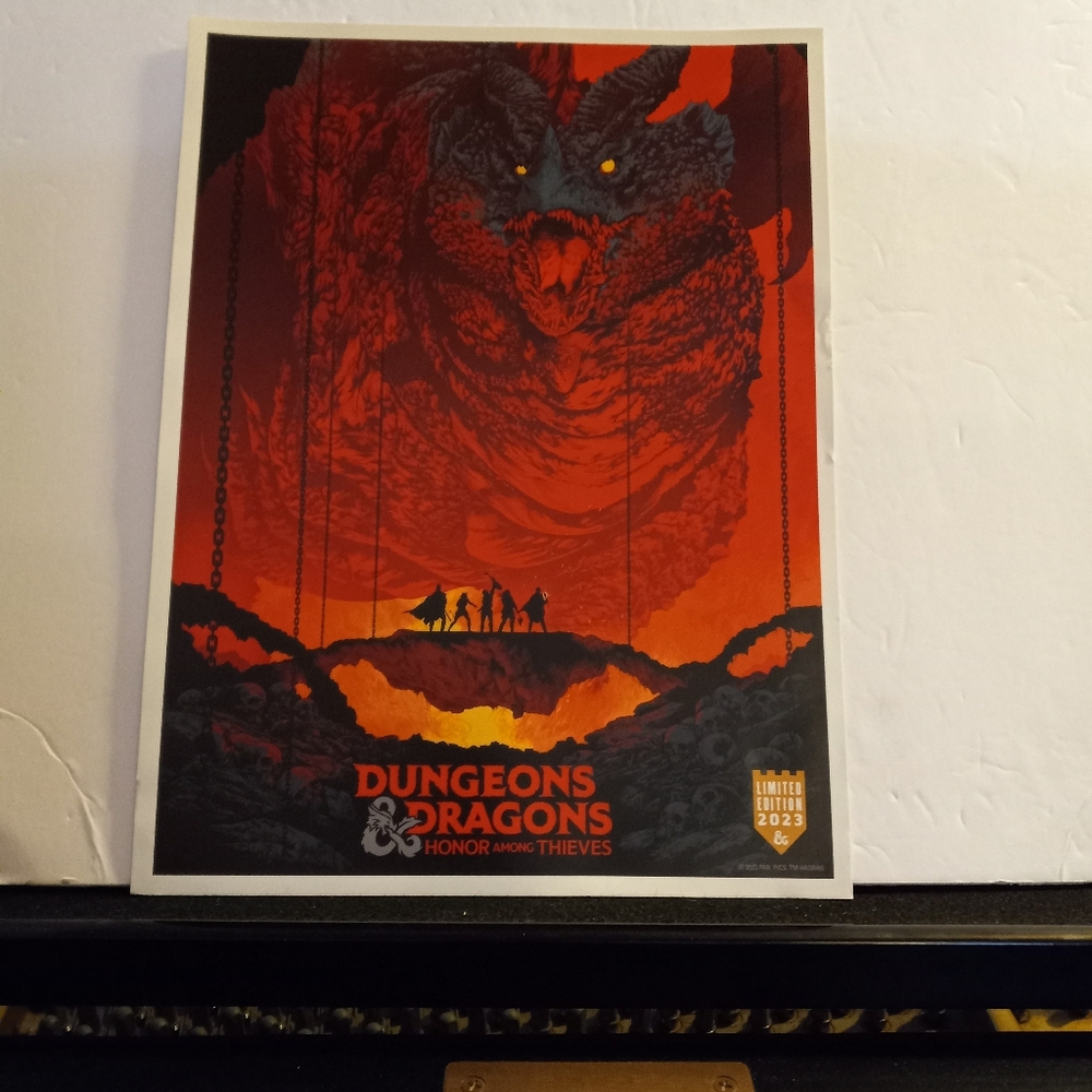 2023 Limited Edition DUNGEONS and DRAGONS poster. 9x11